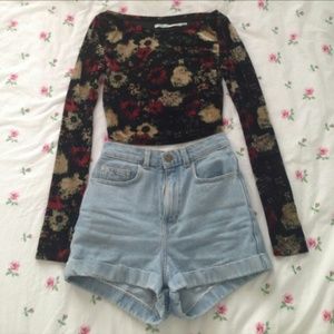 Velvet crop top