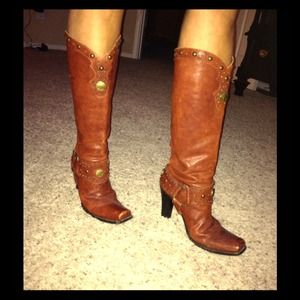 Sartore Italian brown leather boots. Size 7 1/2