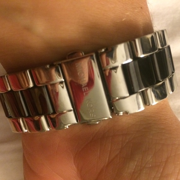 Michael Kors Watch silver two tone black gunmetal