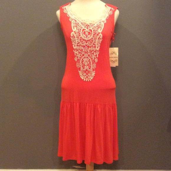 NWT Sangria orange dress.