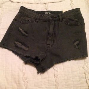 Urban outfitters.Charcoal denim high waisted short
