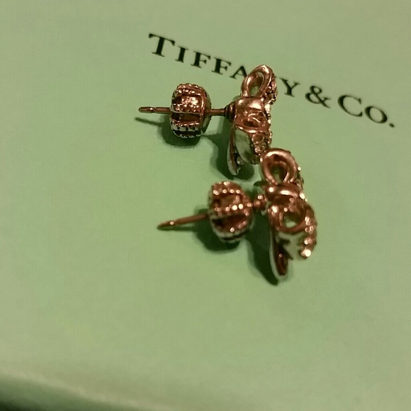 SOLD Silver bow Juicy Couture earings - Picture 2 of 2