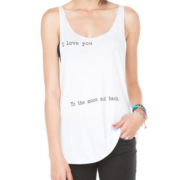 SOLD‼️Brandy Melville "I love you..." Tank - Picture 3 of 3