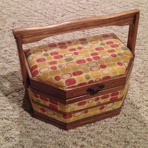 Retro Modern Pattern Sewing / Jewelry Box