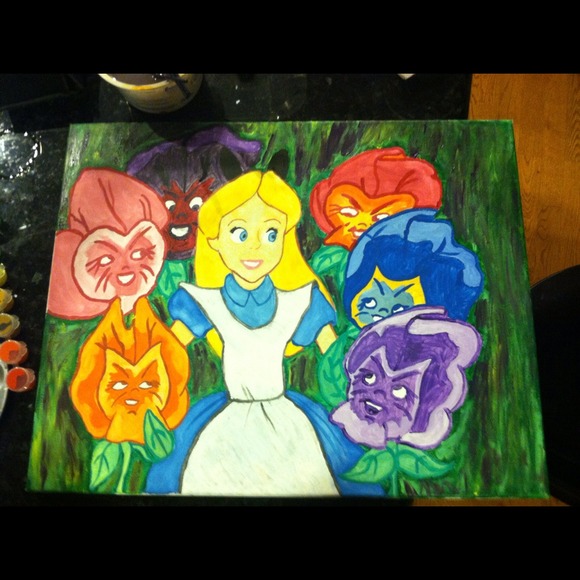 Alice in Wonderland painting