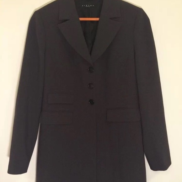 SISLEY Ladies long blazer tunic charcoal gray 42