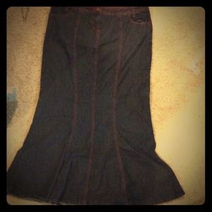 Long jean skirt