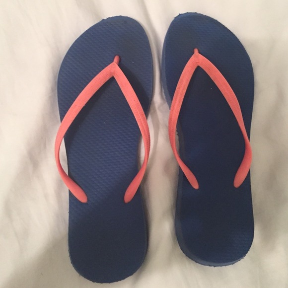 Pink and Blue Target Flip Flops