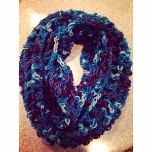 Handmade crochet infinity scarf