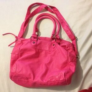 Pink handbag and Crossbody bag