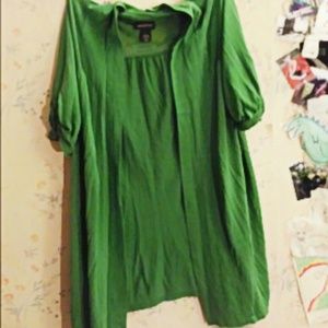 Short Sleeved Open Front Sweater