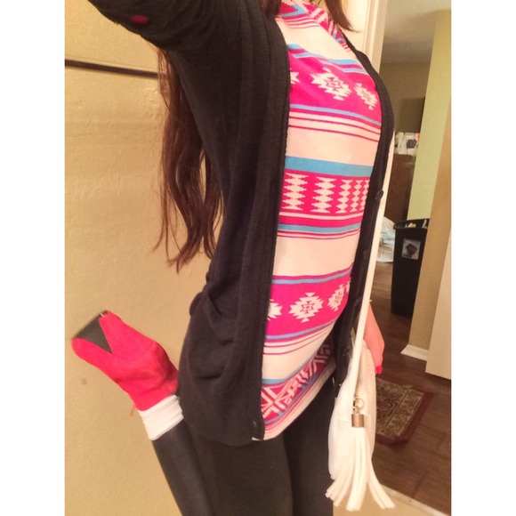 Tribal-print Sweater Dress