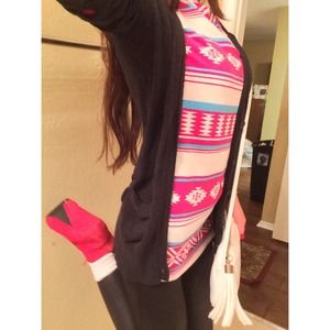 Tribal-print Sweater Dress