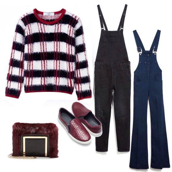 🎉HP🎉Nasty Gal Plaid Mohair Crewneck Sweater - Picture 2 of 4