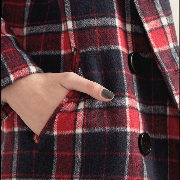 👗Longline Plaid Peacoat!London Style Super Warm💋 - Picture 4 of 4