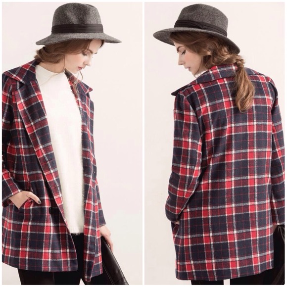 👗Longline Plaid Peacoat!London Style Super Warm💋 - Picture 2 of 4