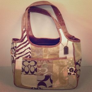 COACH Patchwork Medium Size Shoulder Tote
