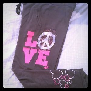 VS Pink Boyfriend Sweat Pants