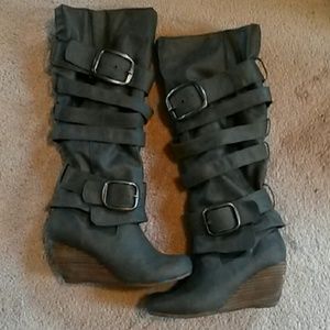 *ONE DAY SALE* Knee high grey boots