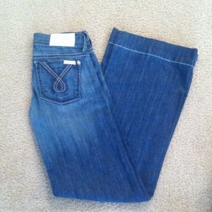 Blue Belle-Low Waist Super Wide Fidelity Denim