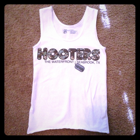 hooters Tops - Hooters camo uniform tank