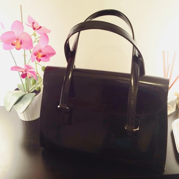 Beijo Black Patent Handbag