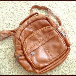 SOLD Faux Leather Mini Backpack