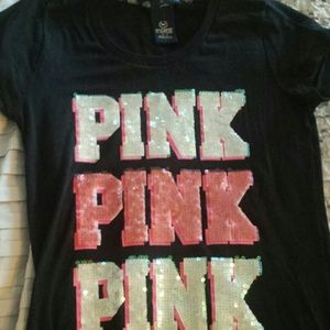 Vs pink bling tee