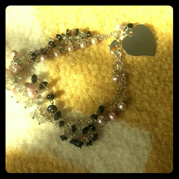 Beaded heart bracelet