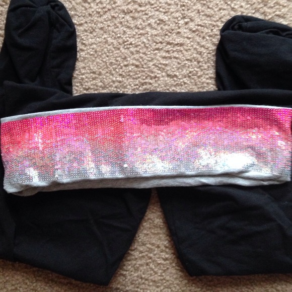 SOLD PINK sequin yogas - Picture 3 of 4