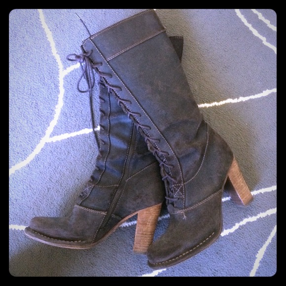 Frye Villager Lace Boots, Espresso brown sz 7/7.5