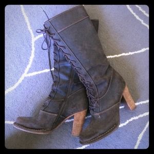 Frye Villager Lace Boots, Espresso brown sz 7/7.5