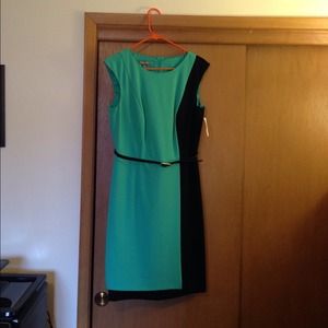 *SALE* Belted Color Block Dress -Business