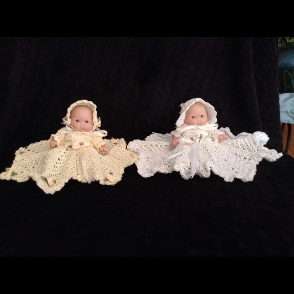 Lovely christening gown on 5 inch doll