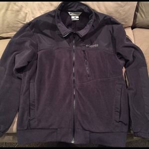 Mens Columbia Field Gear Jacket Dark Blue Full Zip