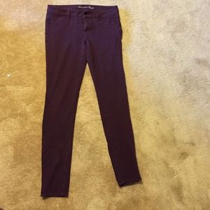 Maroon American eagle jeggings