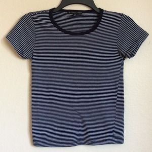 Striped Crop Top Tee Shirt