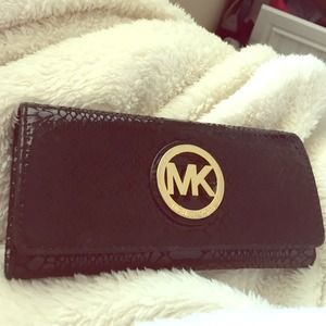 MK Black Python embossed wallet