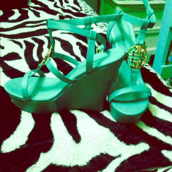 teal wedges