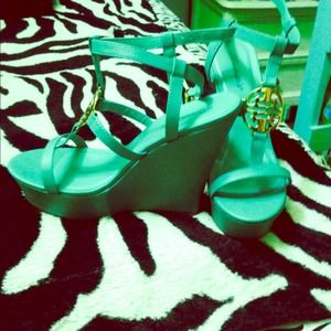 teal wedges