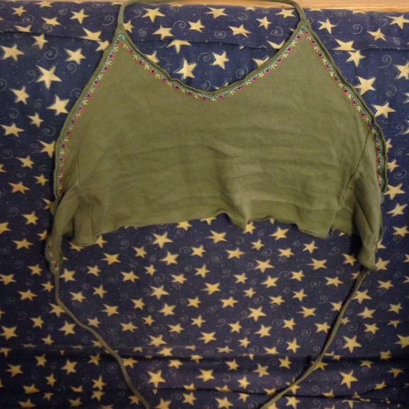 Green Halter Top - Picture 2 of 4