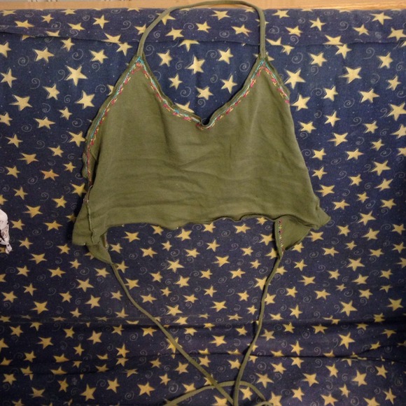 Green Halter Top - Picture 3 of 4