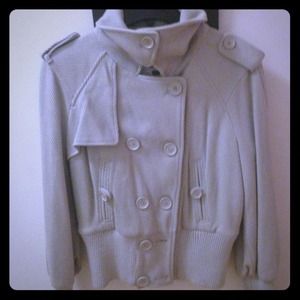 A/X grey button up bomber jacket