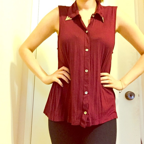 Burgundy top