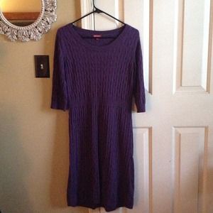 Purple sweater dress