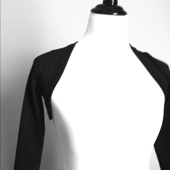 Express black shimmery sparkle shrug. Extra small