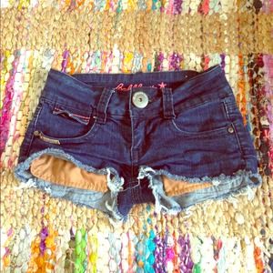 Denim cutoff shorts