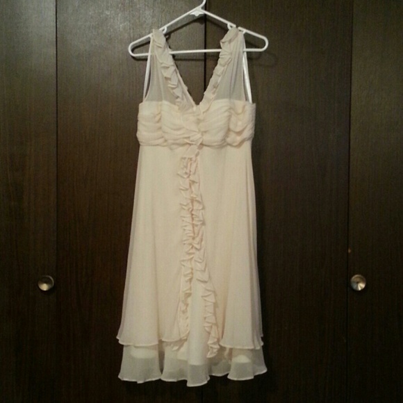 Cream chiffon dress