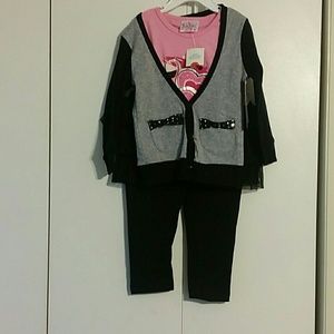 3 piece set size 2T new pants made with a tutu