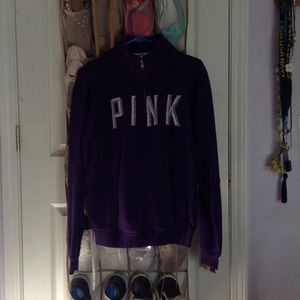 Victoria secret half zip up hoodie 🎀🆚💟